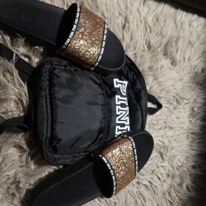 PINK Mini backpack and Sandals